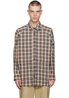 meanswhile Beige Check Shirt