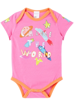 Kids Worldwide Baby Pink Space Bodysuit