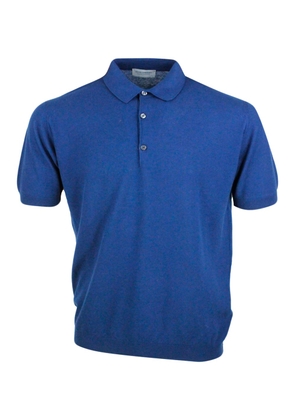 John Smedley Short-sleeved Polo Shirt In Extrafine Piqué Cotton Thread With Three Buttons