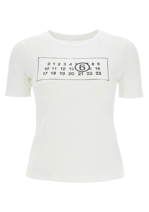 numeric logo t-shirt with seven - L White