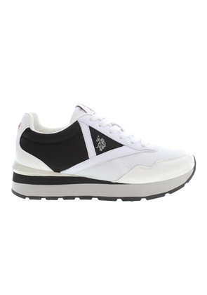 U.S. Polo Assn. White Polyester Sneaker - EU40/US10