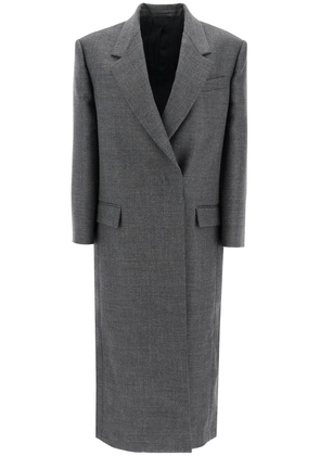 woolen overcoat in canvas fabric - 40 Grey
