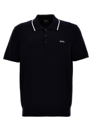 A. P.C. Logo Embroidered Short-sleeved Polo Shirt