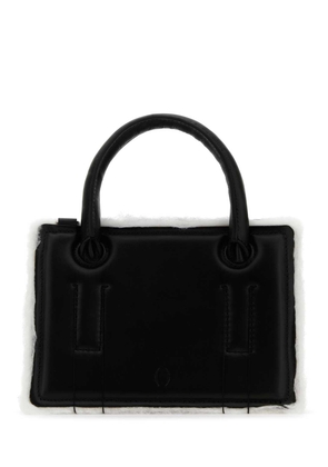 Dentro Black Leather Mini Otto Handbag