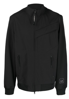 C.P. Company logo-patch lightweight jacket - Black