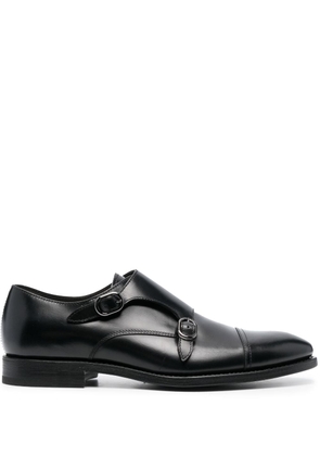 Henderson Baracco side-buckle leather monk shoes - Black