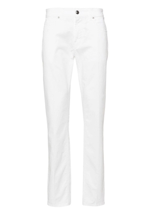 Fay White Stretch-cotton Trousers