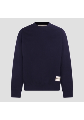 Jil Sander Navy Blue Cotton Sweatshirt