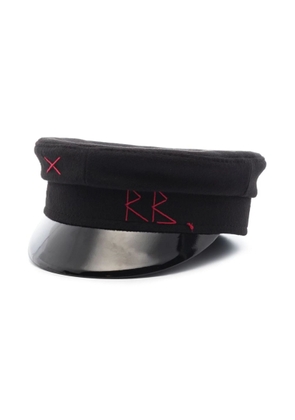 Ruslan Baginskiy Black Wool Baker Boy Hat