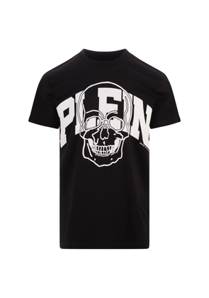 Philipp Plein Black Round Neck Ss Skull T-shirt