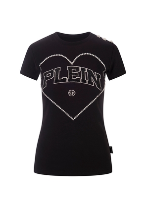 Philipp Plein Sexy Pure Heart T-shirt In Black