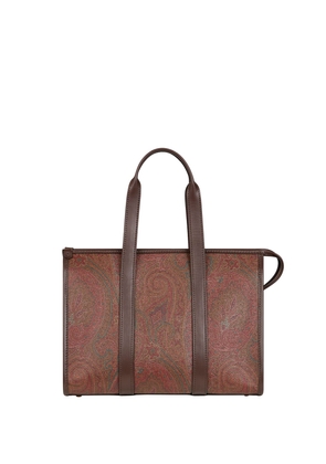 Etro Brown Paisley Medium Handbag