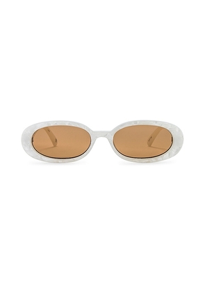Le Specs Outta Love Sunglasses in White.