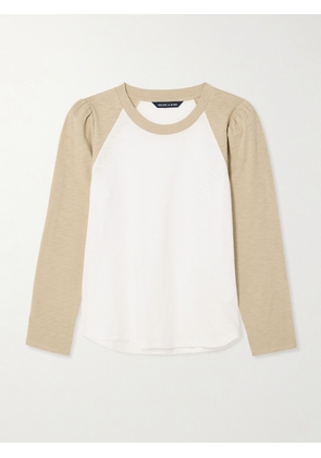 Veronica Beard - Mason Slub Cotton-jersey T-shirt - White - x small,small,medium,large,x large