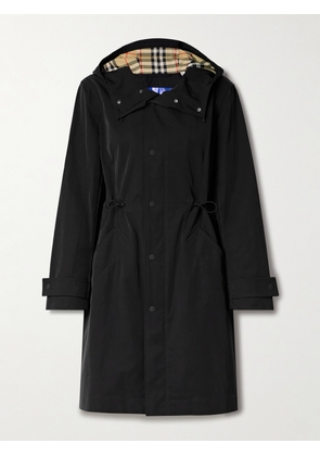 Burberry - Hooded Gabardine Coat - Black - x small,small,medium,large,x large