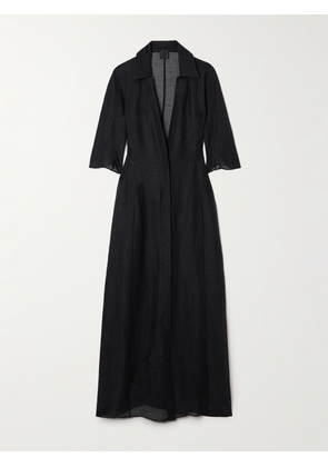 Givenchy - Silk And Linen-blend Maxi Dress - Black - FR34,FR36,FR38,FR40,FR42,FR44
