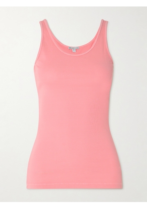 James Perse - The Daily Ribbed Stretch-supima Cotton Tank - Pink - 0,1,2,3,4