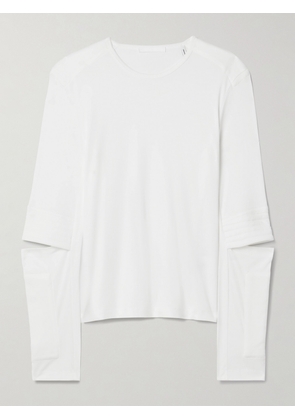 Helmut Lang - Astro Cutout Padded Lyocell-jersey Top - White - xx small,x small,small,medium,large,x large