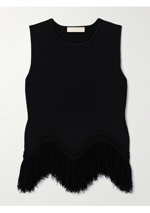 Ulla Johnson - Koa Fringed Knitted Top - Black - x small,small,medium,large