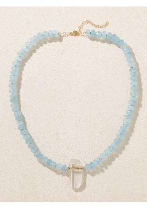 JIA JIA - 14-karat Gold, Aquamarine And Crystal Quartz Necklace - Blue - One size
