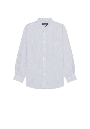 WAO Relaxed Oxford Shirt in Navy. Size M, S.