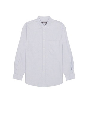 WAO Relaxed Oxford Shirt in Grey. Size M, S.