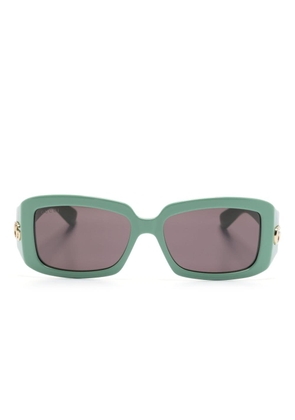 Gucci Eyewear Icon GG rectangle-frame sunglasses - Green