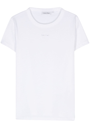 Calvin Klein logo-lettering cotton T-shirt - White