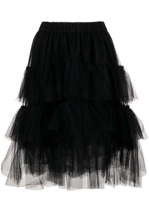 Simone Rocha tiered tulle skirt - Black