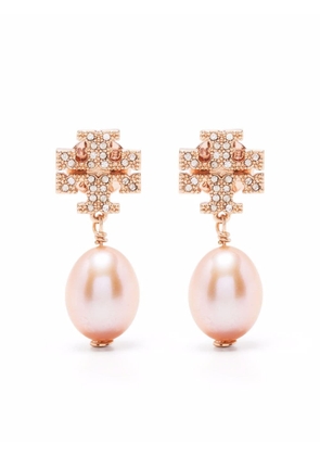 Tory Burch mother of pearl drop earrings - Gold