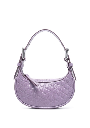BY FAR mini Soho crocodile-effect shoulder bag - Purple