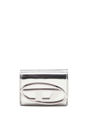 Diesel 1dr mirrored-finish wallet - Silver