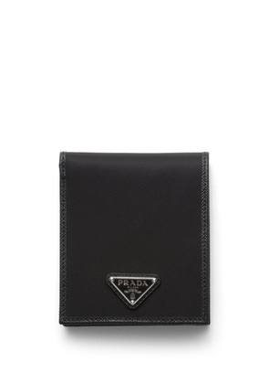 Prada logo-plaque bi-fold wallet - Black