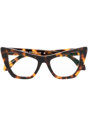Off-White Eyewear tortoiseshell cat-eye glasses - Brown