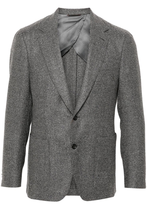 Canali textured single-breasted blazer - Grey