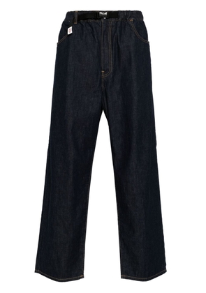 Danton belted straight-leg trousers - Blue