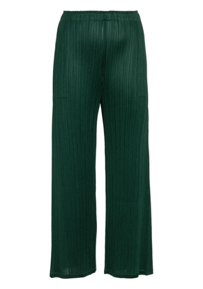 Pleats Please Issey Miyake March wide-leg cropped trousers - Green