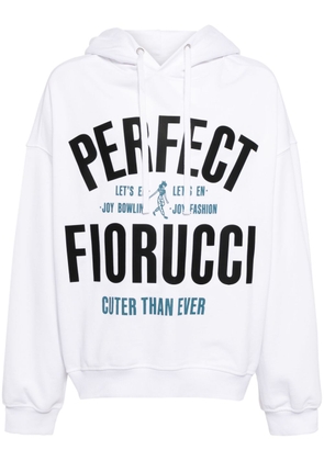 Fiorucci Perfect Fiorucci-print cotton hoodie - White