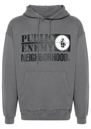 Neighborhood x Public Enemy graphic-print hoodie - Grey