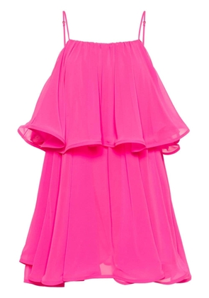 NISSA layered chiffon minidress - Pink