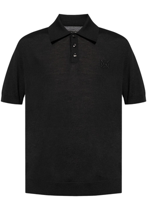 AMIRI logo-embroidered polo shirt - Black