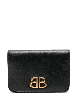 Balenciaga Monaco-motif leather wallet - Black