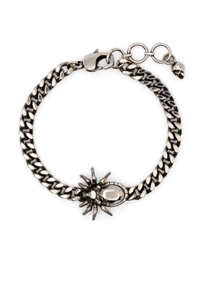 Alexander McQueen Spider-appliqué chain bracelet - Silver