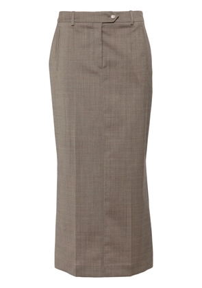 BOSS tailored virgin wool pencil skirt - Brown