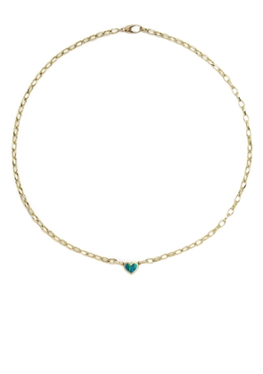 Jennifer Meyer 18kt yellow gold Edith opal heart link necklace