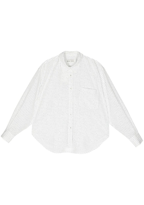 Recto striped long-sleeve shirt - White
