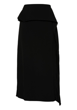 Ulla Johnson Danica draped-detail midi skirt - Black
