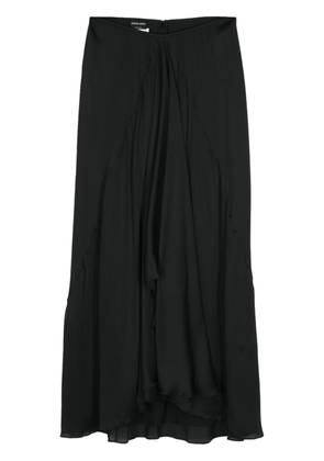 Giorgio Armani Pre-Owned 2000s draped-panel silk maxi skirt - Black