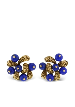 Van Cleef & Arpels 1967 18kt yellow gold Gui lapis lazuli earrings - Blue