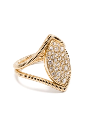 LEANDRA 18kt yellow gold Cabo pavé ring